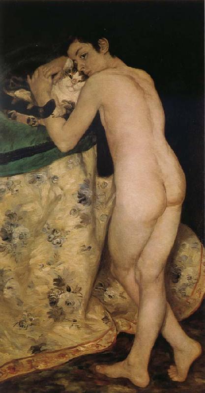 Pierre-Auguste Renoir Le jeune Garqon au Chat France oil painting art